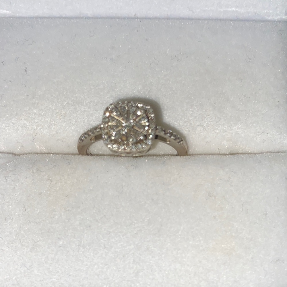 Zales Silver and Diamond Ring